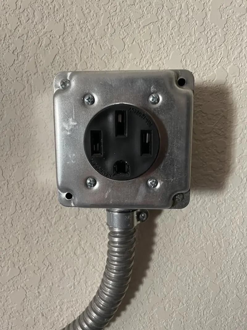 NEMA 14-50 outlet installed for Smart Home Electrical in Northport